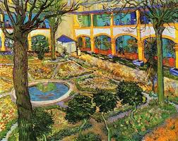 Vincent Van Gogh The Courtyard Of The Hospital At Arles April 1889 Arles Oil On Canvas 73 X 92 C Vincent Van Gogh Art Vincent Van Gogh Paintings Van Gogh Art
