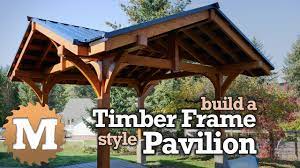 Outdoor plans, pavilion plans, timber frame pergola plans / 2 comments. Timber Frame Style Pavilion Gazebo For Backyard Or Patio Post And Beam Youtube