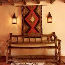 Navajo Weaving On Wall Southwestern Decorating Southwestern Home Hacienda Decor