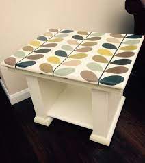 745.4 kiely o diana's rating: Upcycled Coffee Table Orla Kiely Wallpaper On Top Created At Lovechere Coffee Table Bespoke Furniture Decor
