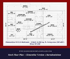 Clementine 50x100 Barndominium Floor Plan Barndominiumfloorplans Barndominium Floor Plans Barndominium Floor Plans