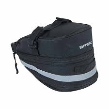 These are used and do show wear. Basil Mada Saddle Bag 1 Liter Black Basil