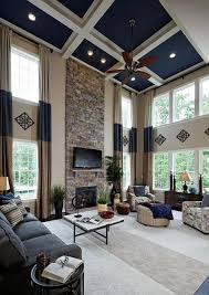 26 Blue Living Room Ideas Interior Design Pictures High Ceiling Living Room Transitional Living Rooms Luxury Living Room