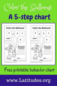 Free Behavior Chart Color The Balloons Free Printable
