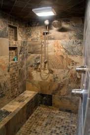 A slate countertop can give off a sophisticated feel, whether that is a kitchen countertop, bathroom countertop or even a backsplash to accompany. 40 Slate Shower Ideas Slate Shower Bathrooms Remodel Bathroom Design