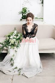 Black And White Ombre Wedding Dress Black Lace White Chiffon Illusion Rustic Wedding Dress Rustic Wedding Dresses Black Wedding Dresses Chiffon Wedding Gowns
