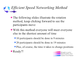 Easy Speed Networking Method