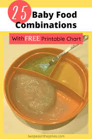 Baby Food Combinations With Free Printable Chart Baby Food Chart Baby Food Combinations Baby Food Recipes