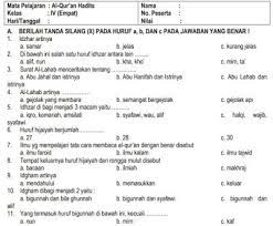 Download kunci jawaban dan soal soal uts qur an hadits kelas 11 sma. Kumpulan Soal Pat Al Quran Hadits Kelas 1 2 3 4 5 Tahun 2020 File Pembelajaran Kurikulum2013