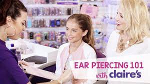 Ear Piercing Is Free Every Day At Claire S With The Purchase Of A Starter Kit This Includes Your Choice Of Piercing Ear Piercings Claires Ear Piercing Claire