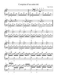 Wenn es mit dem ausdrucken nicht klappt, schreib! Klavierunterricht Wien Erlebnis Klavierspiel Noten Von Comptine D Un Autre Ete Fur Klavier