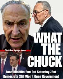 Almost a month into the Democrat's shutdown and we still have Chuck here  wanting to give billions so ILLEGALS have Healthcare FOR FREE at the  expense of American Taxpayers and cutting 50