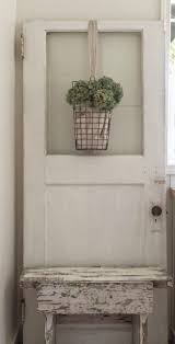 Handcarving on wood antique white wall art decorative sculpture hanging decor. Tuesday S Farmhouse Fancy Wire Baskets Old Door Decor Decorating With Old Doors Farmhouse Doors