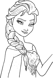 Elsa Black And White Coloring Pages Coloring Pages Allow Kids To Accompany Their Favorit Frozen Coloring Pages Disney Coloring Pages Princess Coloring Pages