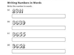 Writing Numbers In Words Worksheet Teaching Resources