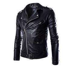 Vertvie 2018 Autumn Men S Pu Leather Jacket Fitness Fashion Motorcycle Jacket Zipperliilgal Leather Jacket Men Leather Jacket Zipper Leather Jacket Black