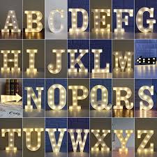 Alphabet Led Letter Lights Light Up Yellow Plastic Letters Standing Hanging A Z Ebay Light Letters Alphabet Lighting Light Up Letters