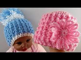 Easy Crochet Baby Hat Beanie With Pom Pom Or Flower Happy Crochet Club Youtube Crochet Baby Hats Easy Crochet Baby Hat Crochet Baby Hat Patterns