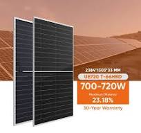 High Power 720W N-Type Topcon Bifacial Solar Panel with Dual Glass 132  Cells Mono Suit for Large Ground Solar Station