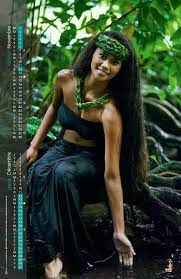 Natural Afro Girl Hawaiian Woman Hawaiian Girls Island Girl
