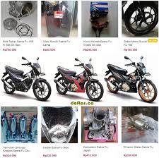 Daftar ukuran jari jari semua motor lengkap. Daftar Harga Sparepart Suzuki Satria Fu 150
