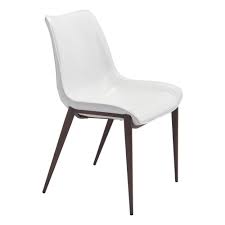 Zuo Magnus White Dining Chair Set Of 2 101273 The Home Depot In 2020 White Dining Chairs Dining Chairs Leather Dining