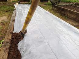 Even though it doesn't break down like landscape fabric, plastic isn't a permanent fix to your garden. Plastic Weed Barrier Visqueen Projects