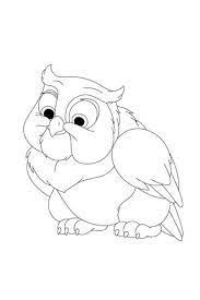 coloriage hibou qui regarde en bas du haut de son arbre coloriages a imprimer gratuits bibi et tina