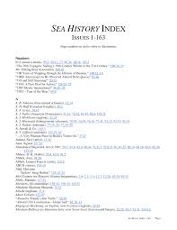 Https Seahistory Org Wp Content Uploads Sea History Hyperlinked Index 1 163 Final Pdf