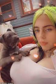Billie Eilish Gushes Over Her Pit Bull Shark On Rescue Pup S First Birthday Daily Mail Online