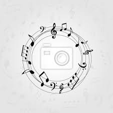 Schwarz Weiss Musik Banner Mit Noten Musik Elemente Rahmen Fur Leinwandbilder Bilder Violinschlussel Daube Festival Myloview De