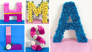 Diy 3d Floral Letters Diy 3d Letters For Birthday Decoration Baby Shower Decoration Ideas Youtube In 2020 Flower Diy Crafts Diy Letters Floral Letters