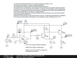 A schottky diode peak detector can be built with a 1nf capacitor and a 10kω pulldown. Precision Active Peak Detector 04 Circuitlab
