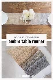 Farmhouse Crochet Table Runner Free Pattern Tutorial From B Hooked Crochet Table Runner Crochet Videos Tutorials Free Crochet Pattern