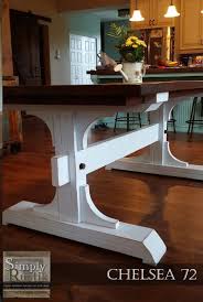 Handmade Double Pedestal Farmhouse Dining Table The Chelsea 72 With An American Walnut Stained Top A Diy Farmhouse Table Farmhouse Dining Table Wood Table Diy