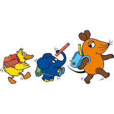 Wandtattoo Xl Sendung Mit Der Maus Schulweg 3 Tlg Sendung Mit Der Maus Kinder Cartoon Maus Elefant