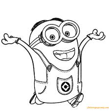 When the online coloring page has loaded, select a color and start clicking on the picture to color it in. Dave The Minion Is Happy Coloring Pages Cartoons Coloring Pages Coloring Pages For Kids And Adults