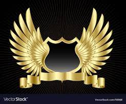 Shield With Wings Download A Free Preview Or High Quality Adobe Illustrator Ai Eps Pdf And High Res Gold Design Background Photo Logo Design Logo Design Art