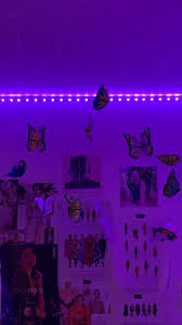 Black And Purple Room Aesthetic Aesthetic Room Decor In 2020 Butterfly Room Decor Butterfly Room Aesthetic Room Decor