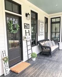 Super holiday wreath, 12inch wooden hanging round sign, welcome sign front door decor, suitable for porch, farmhouse, home decor ,wall,black/white 3.9 out of 5 stars 49 $17.99 $ 17. Who Else Loves An Amazing Renovation Bigfamilylittlefarmhouse Has Painted Her Back Porch White An House With Porch Front Porch Decorating Porch Design