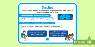 Dash moves money anywhere, to anyone, instantly, for less than a cent. Dash Punctuation Poster Ks2 Resources Teacher Made