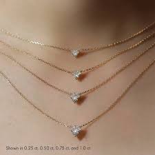Solitaire Diamond Necklace Sustainably Created Diamonds Vrai Diamond Necklace Trillion Diamond Necklace Diamond Solitaire Necklace