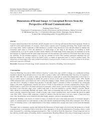 Brand as a logo, brand as a legal instrument, brand as a company, brand as a shorthand, brand as a risk reducer, brand as a identity system, brand as a image in consumer's mind, brand as value system, brand as a personality, brand Pdf Dimensions Of Brand Image A Conceptual Review From The Perspective Of Brand Communication