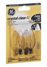 Ge Crystal Clear Decorative 40 Watt B Candelabra Base Blunt Tip Ceiling Fan Light Bulb Hy Vee Aisles Online Grocery Shopping