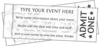 Free Printable Event Ticket Template To Customize Ticket Template Free Printables Ticket Template Free Printable Tickets