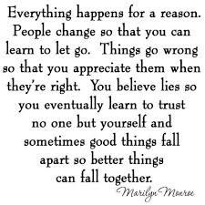Vwaq Everything Happens For A Reason Marilyn Monroe Quotes Wall Decal Reason Quotes Monroe Quotes Positive Quotes