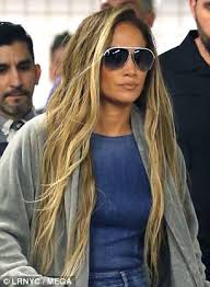 Easy to style and takes less effort to show some added volume to your hair. Jennifer Lopez Sports Long Blonde Hair And Double Denim Daily Mail Online
