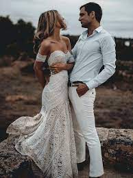 Mermaid Sweetheart Ivory Lace Beach Boho Wedding Dress Wedding Dresses Us 249 99 S Lace Beach Wedding Dress Lace Mermaid Wedding Dress Boho Bridal Dress