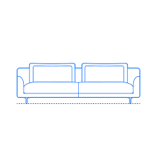 20 years ago sofas of 90″ and more were far more common and there were even some sofas over 100″. Couches Sofas Dimensions Drawings Dimensions Com