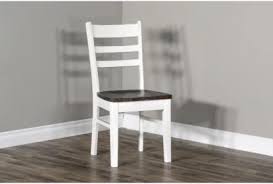Manda White/Espresso Wood Ladderback Dining Chair